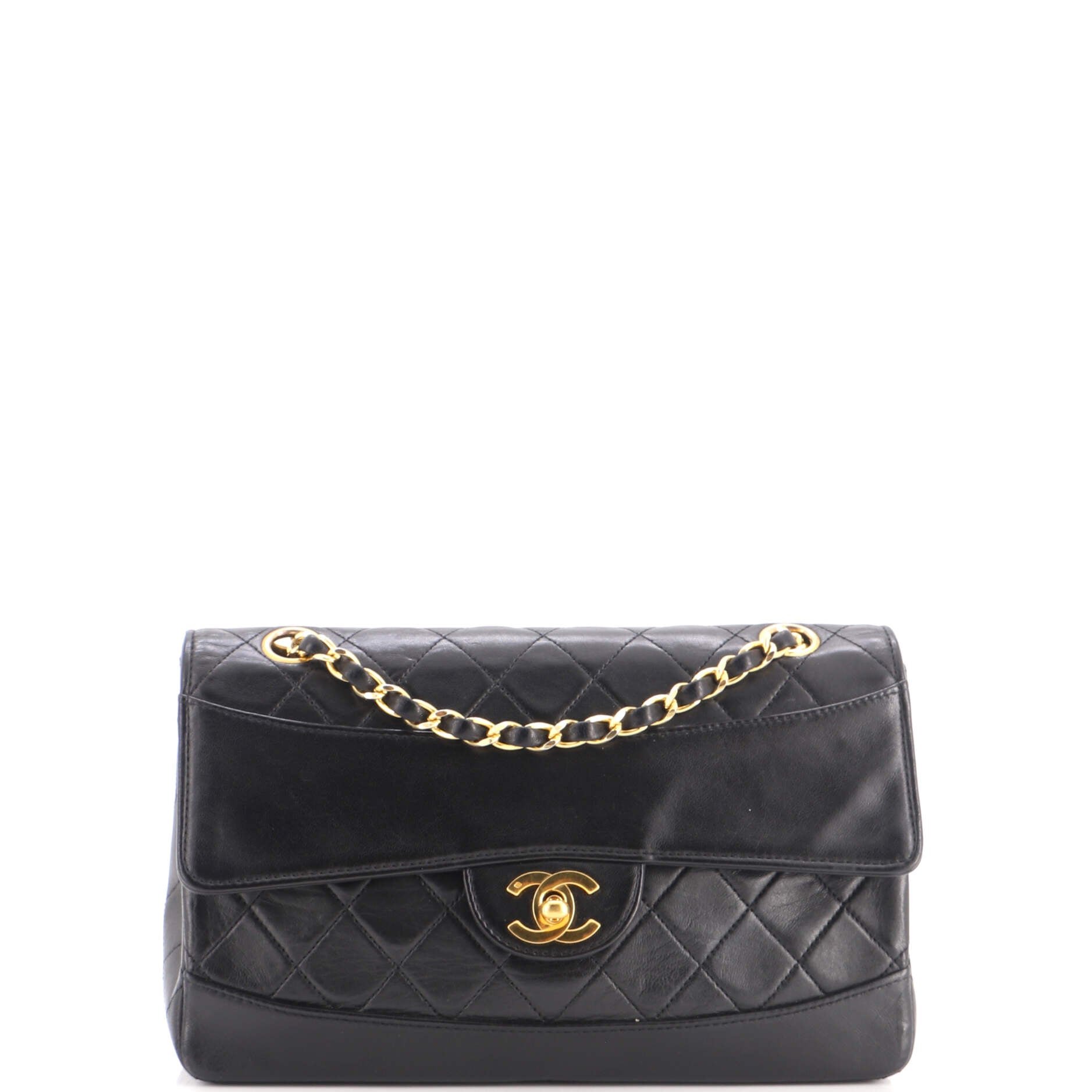Vintage CC Chain Flap Bag Quilted Lambskin Medium