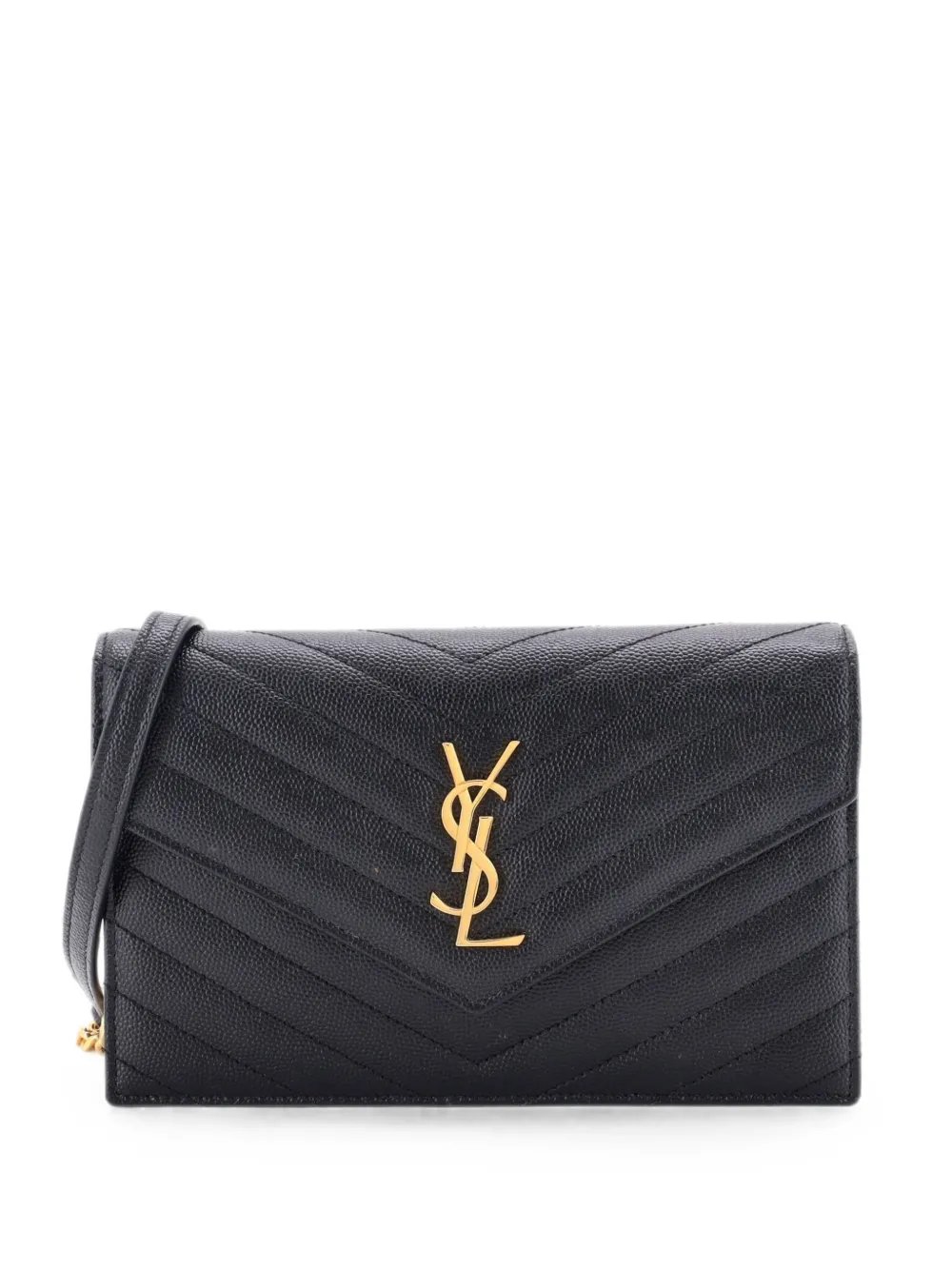 Classic Monogram Wallet on Chain Matelasse Chevron Leather Small crossbody bag