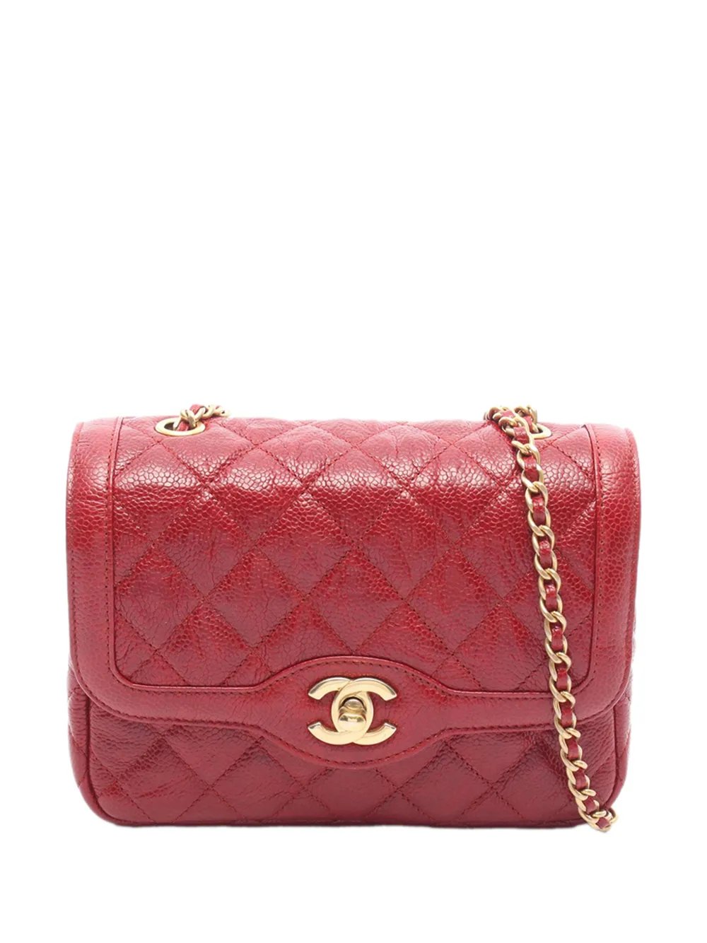 2015-2016 Mini Glazed Caviar Mademoiselle Flap crossbody bag