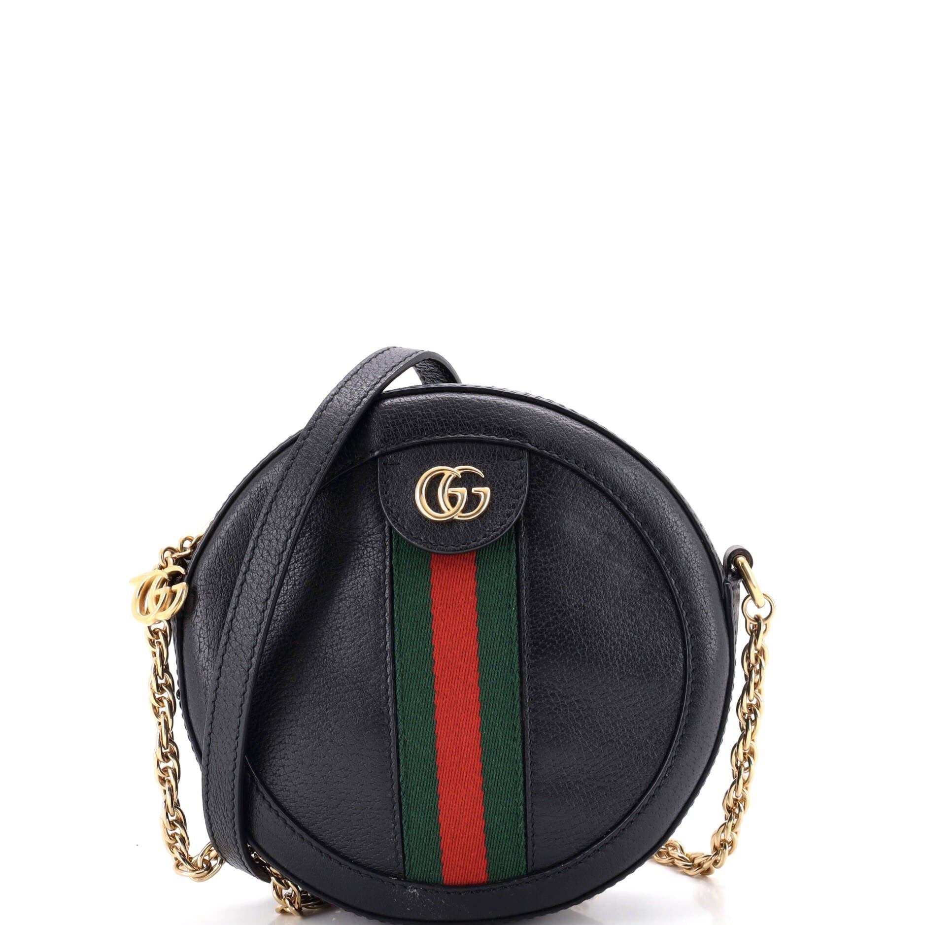 Ophidia Round Shoulder Bag Leather Mini