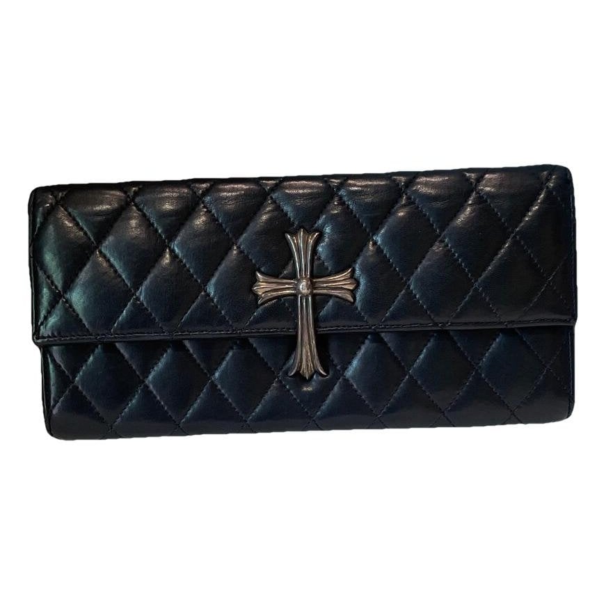 Leather clutch bag