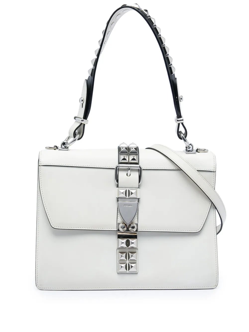2010-2026 City Calf and Saffiano Studded Elektra satchel