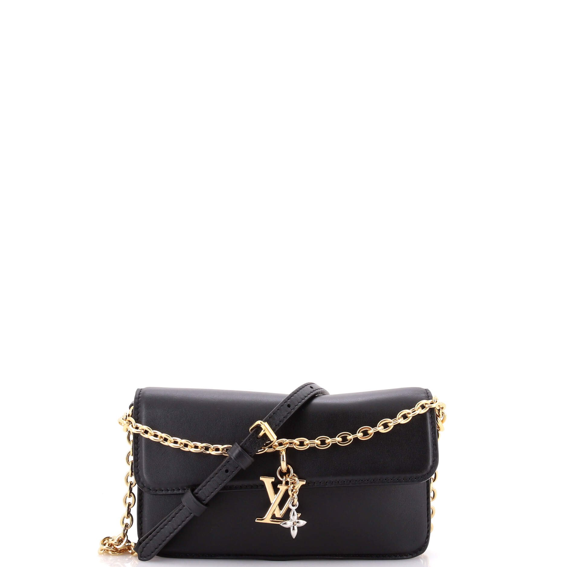 LV Bloom Wallet on Chain Leather