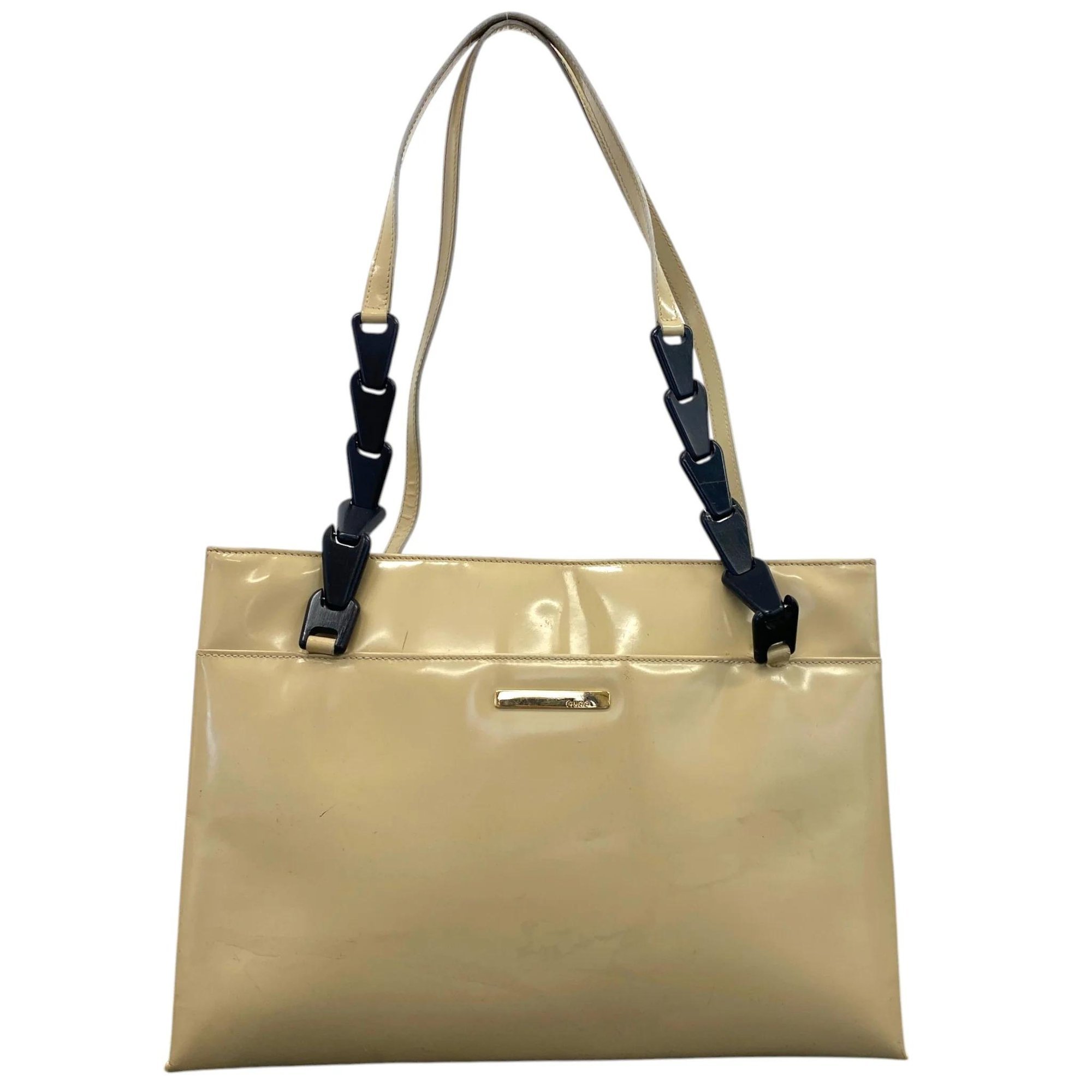 Patent leather handbag