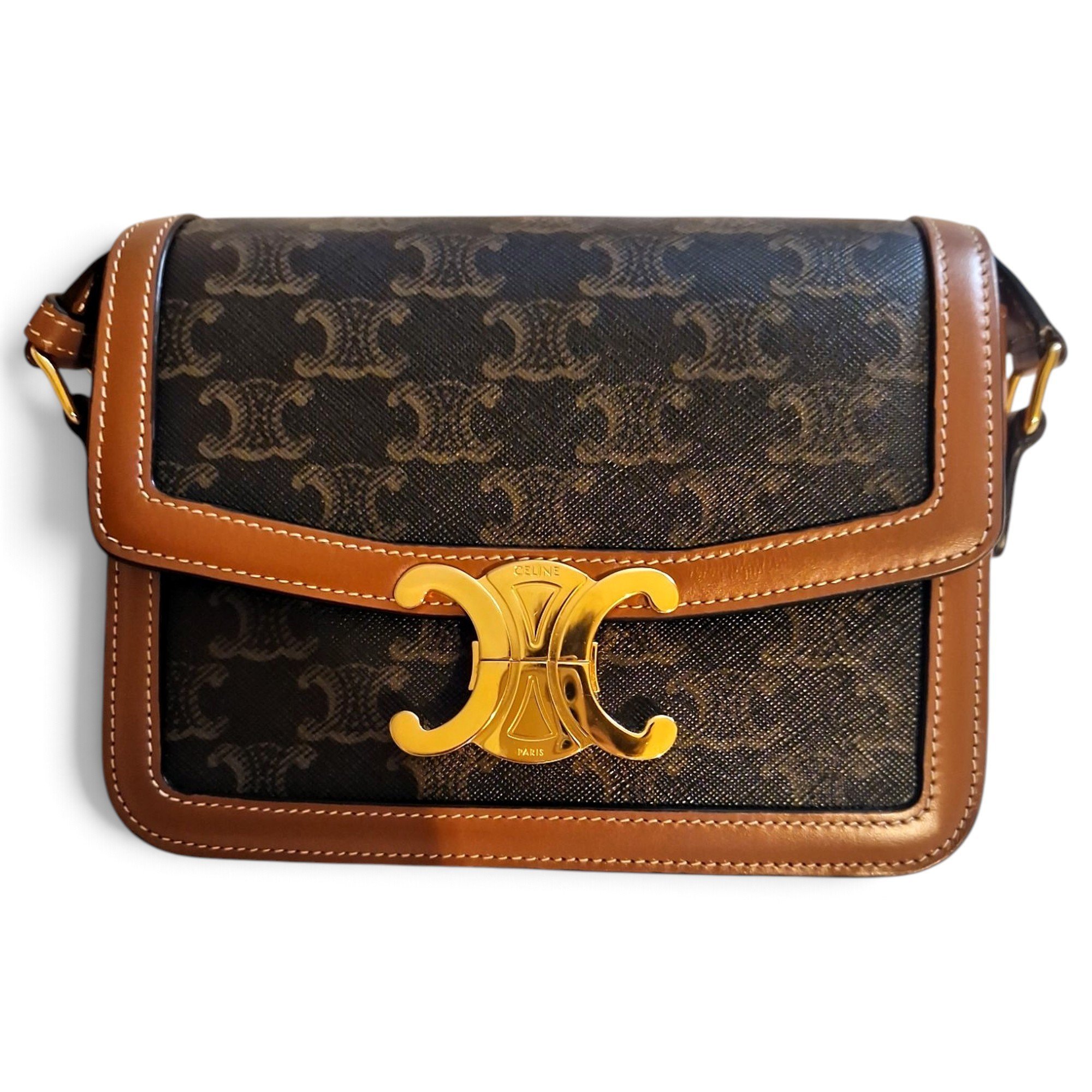 Triomphe leather crossbody bag