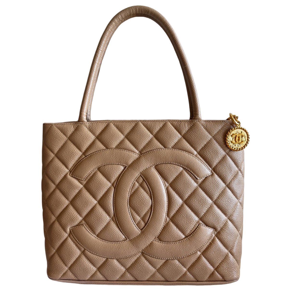 Médaillon leather handbag
