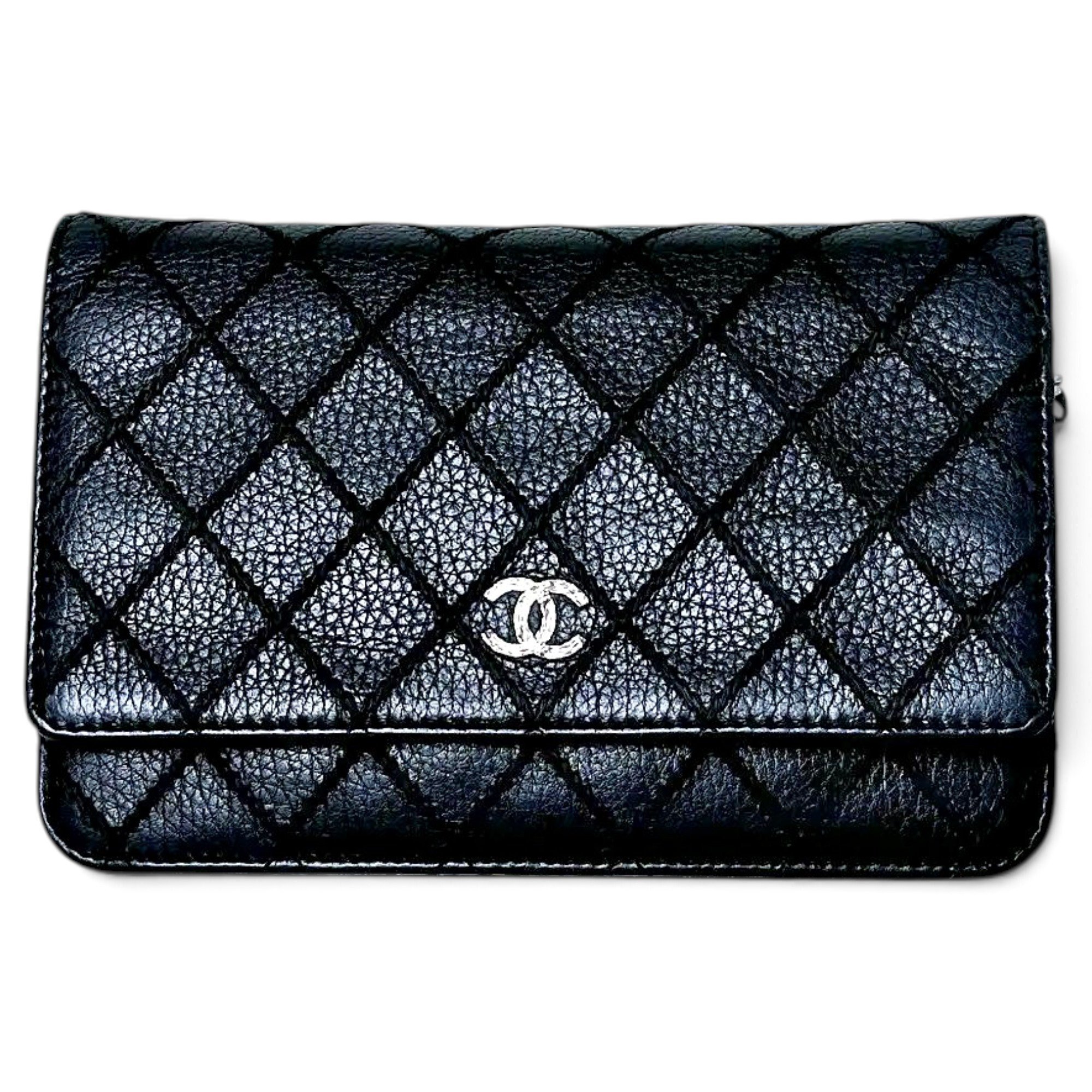 Wallet On Chain Boy Half Flap leather crossbody bag