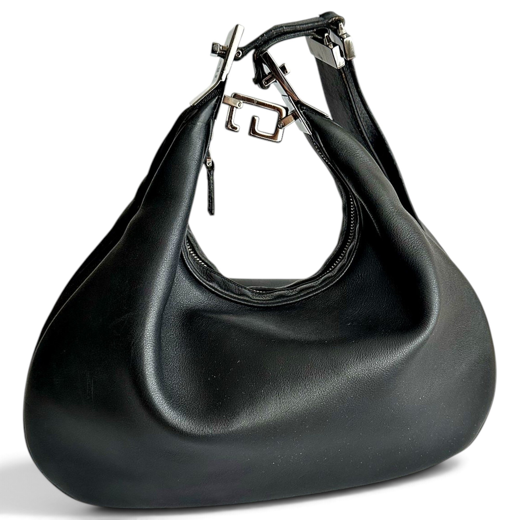 Attache leather handbag