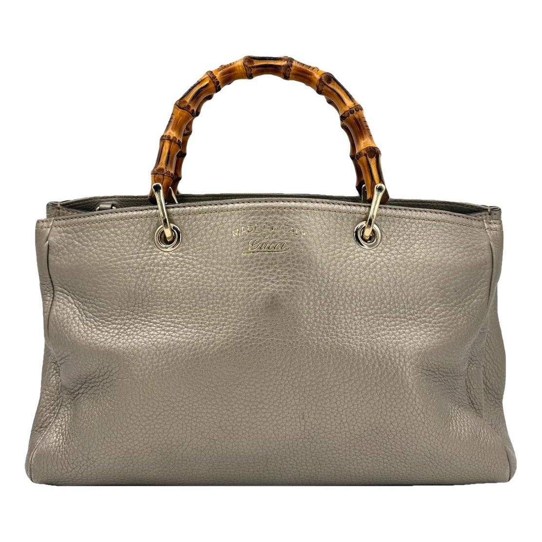 Bamboo leather handbag