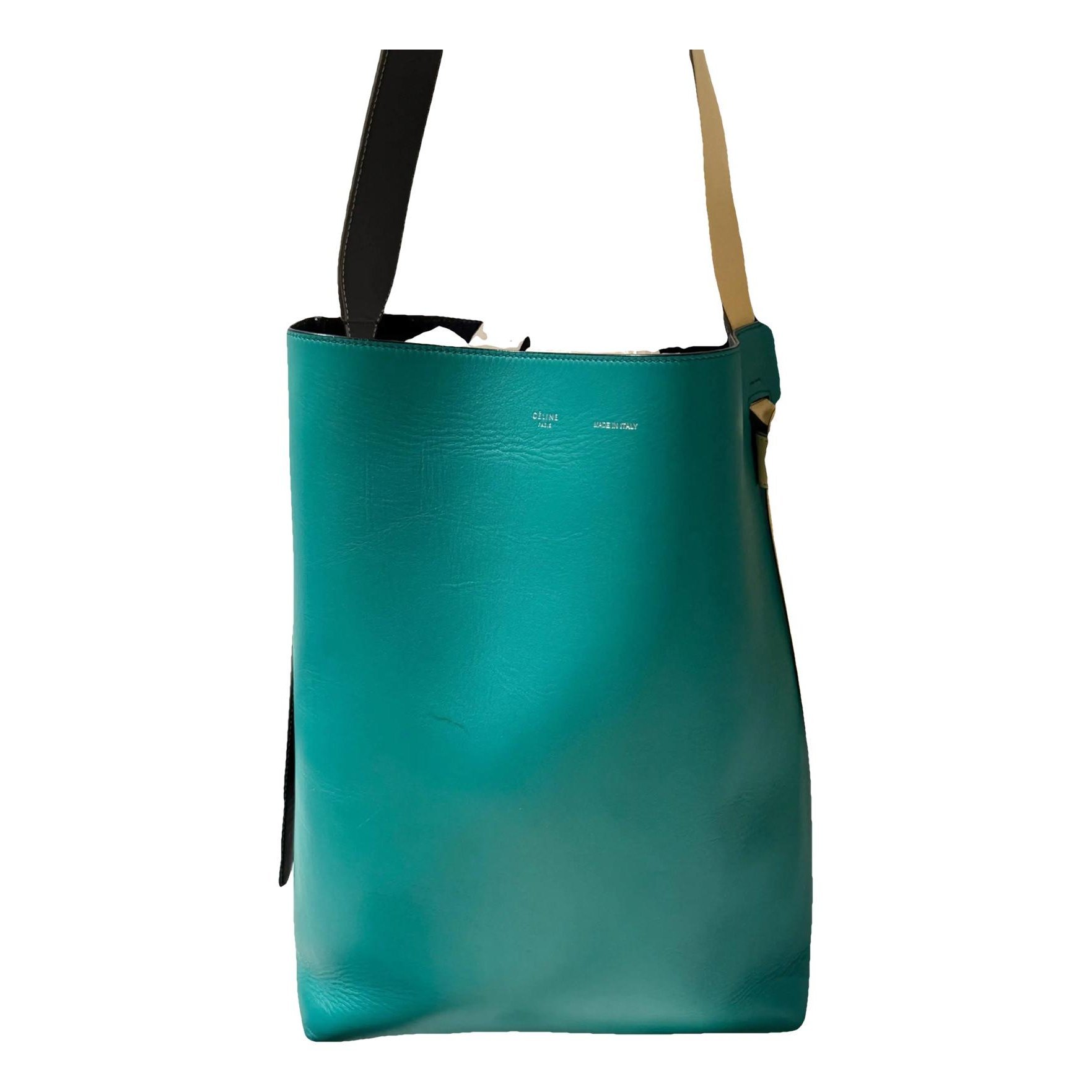 Twisted leather handbag