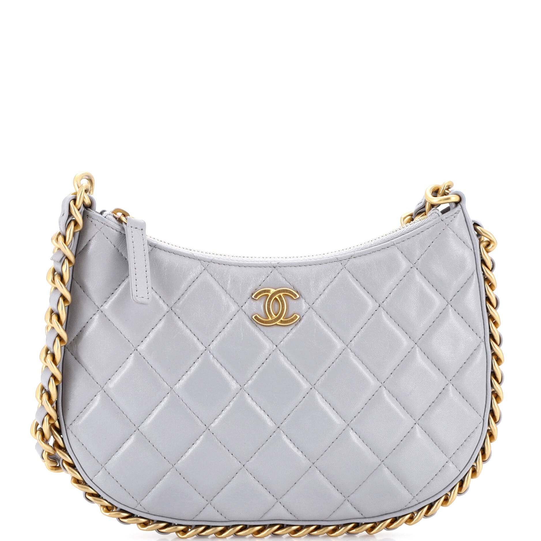 CC Chain Around Hobo Quilted Lambskin