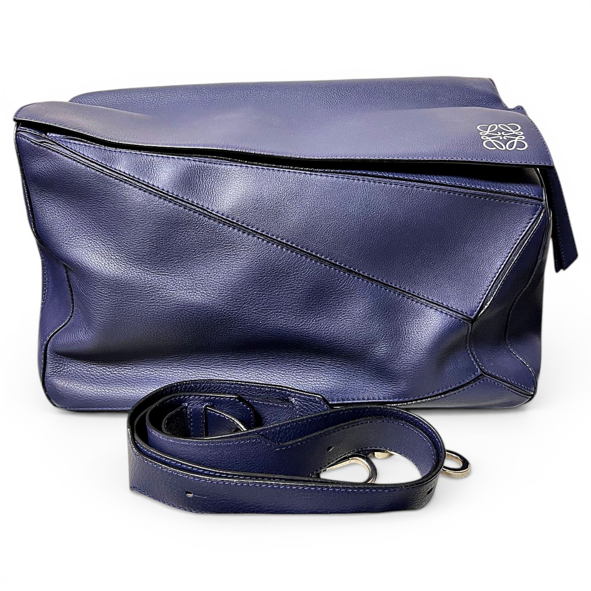 Puzzle leather handbag