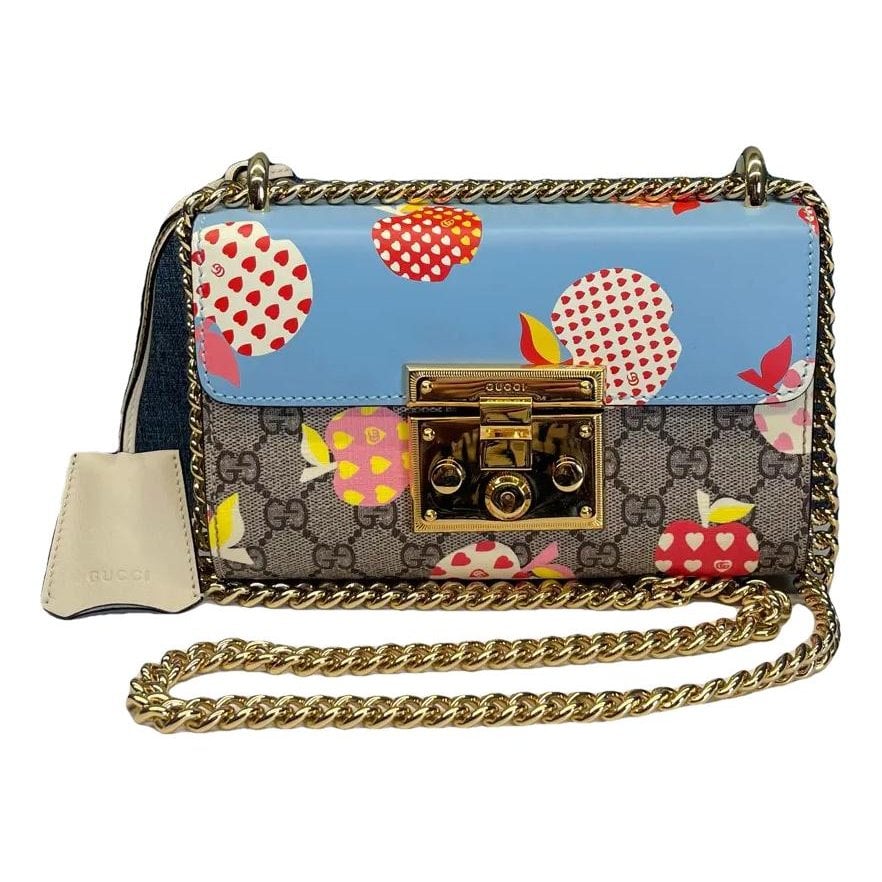 Padlock leather handbag