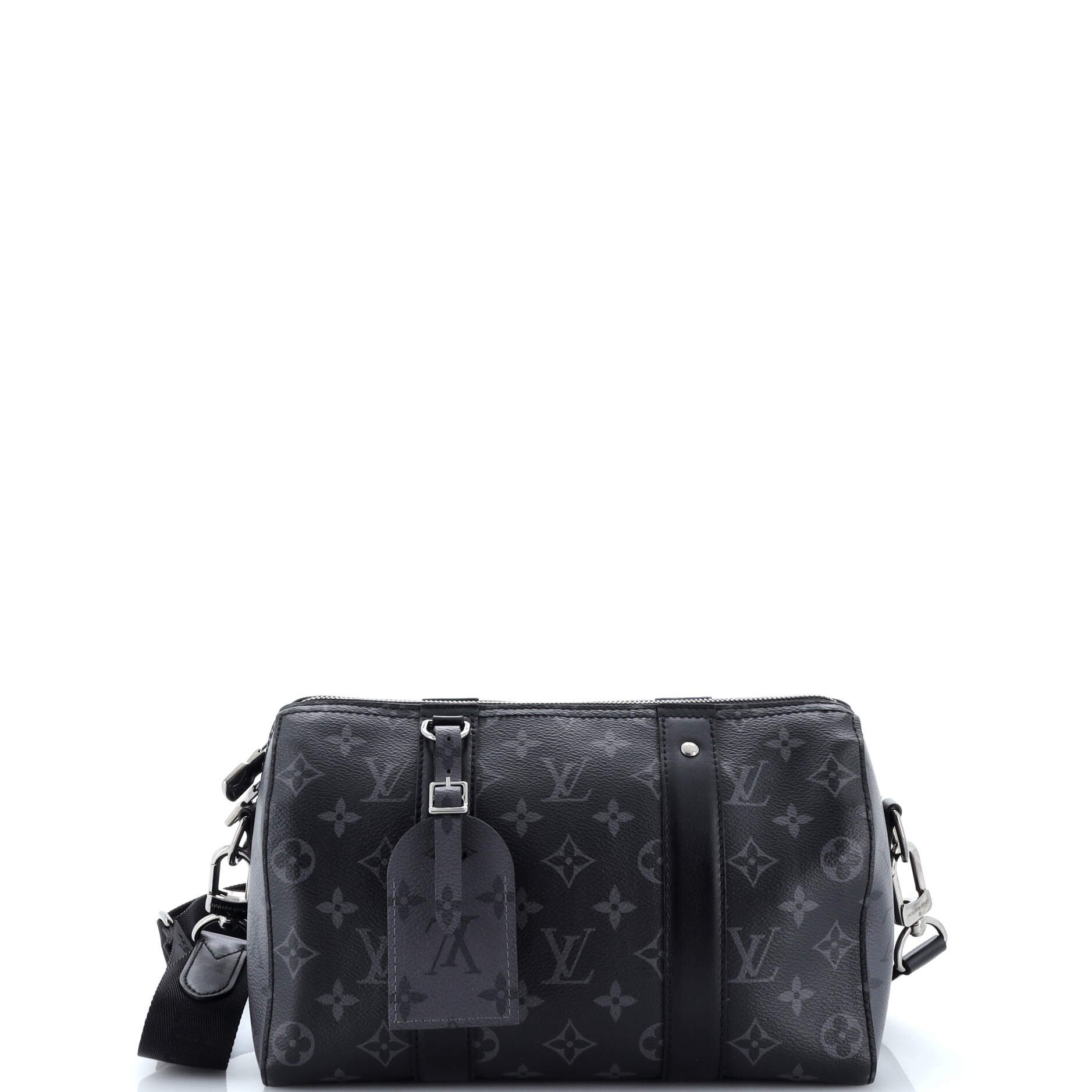 City Keepall Bag Reverse Monogram Eclipse Canvas
