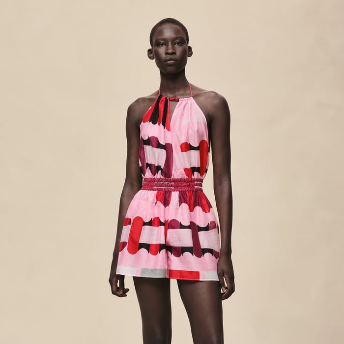 Rose Bonbon "Bride a Bloc" Beach Combishort