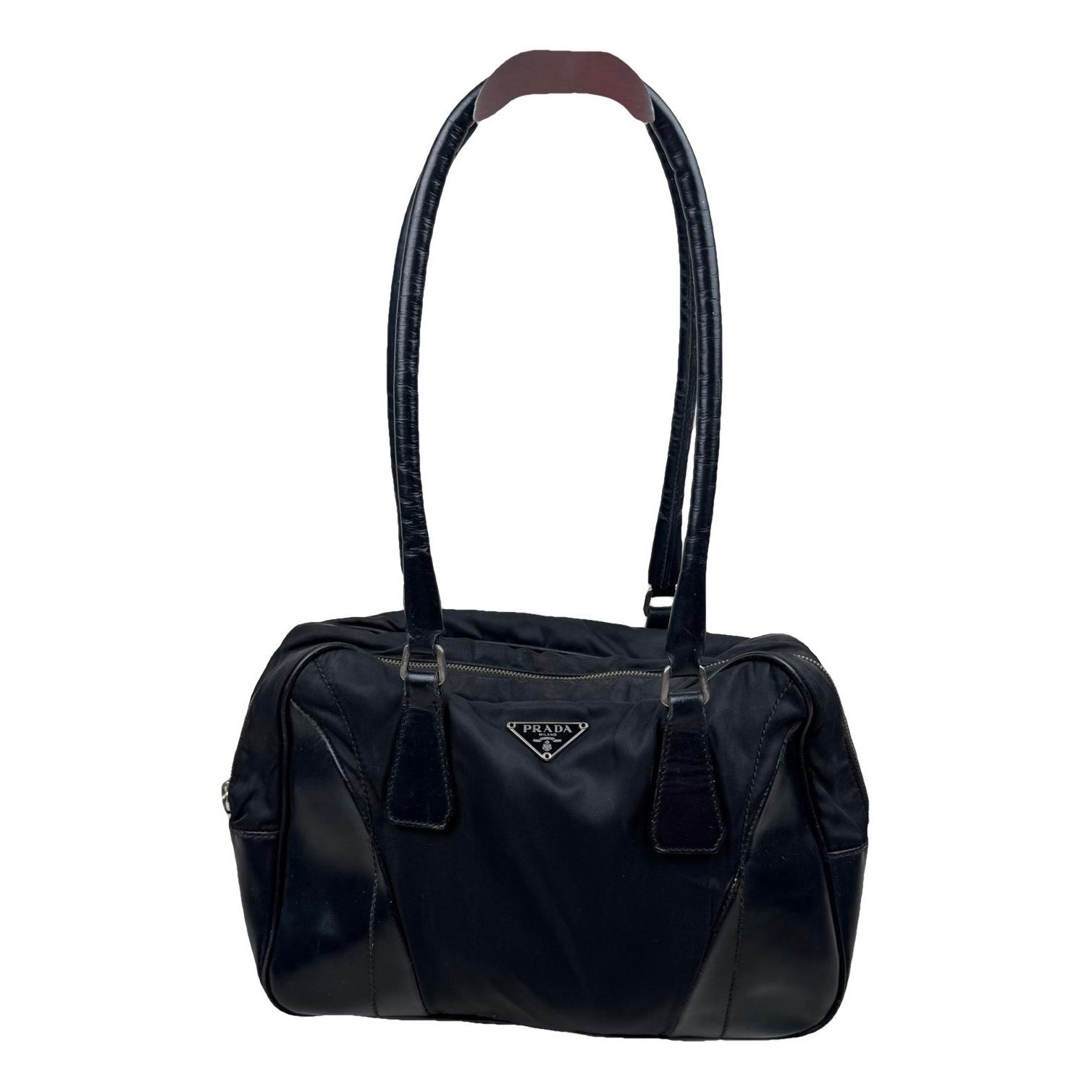 Bowling leather handbag