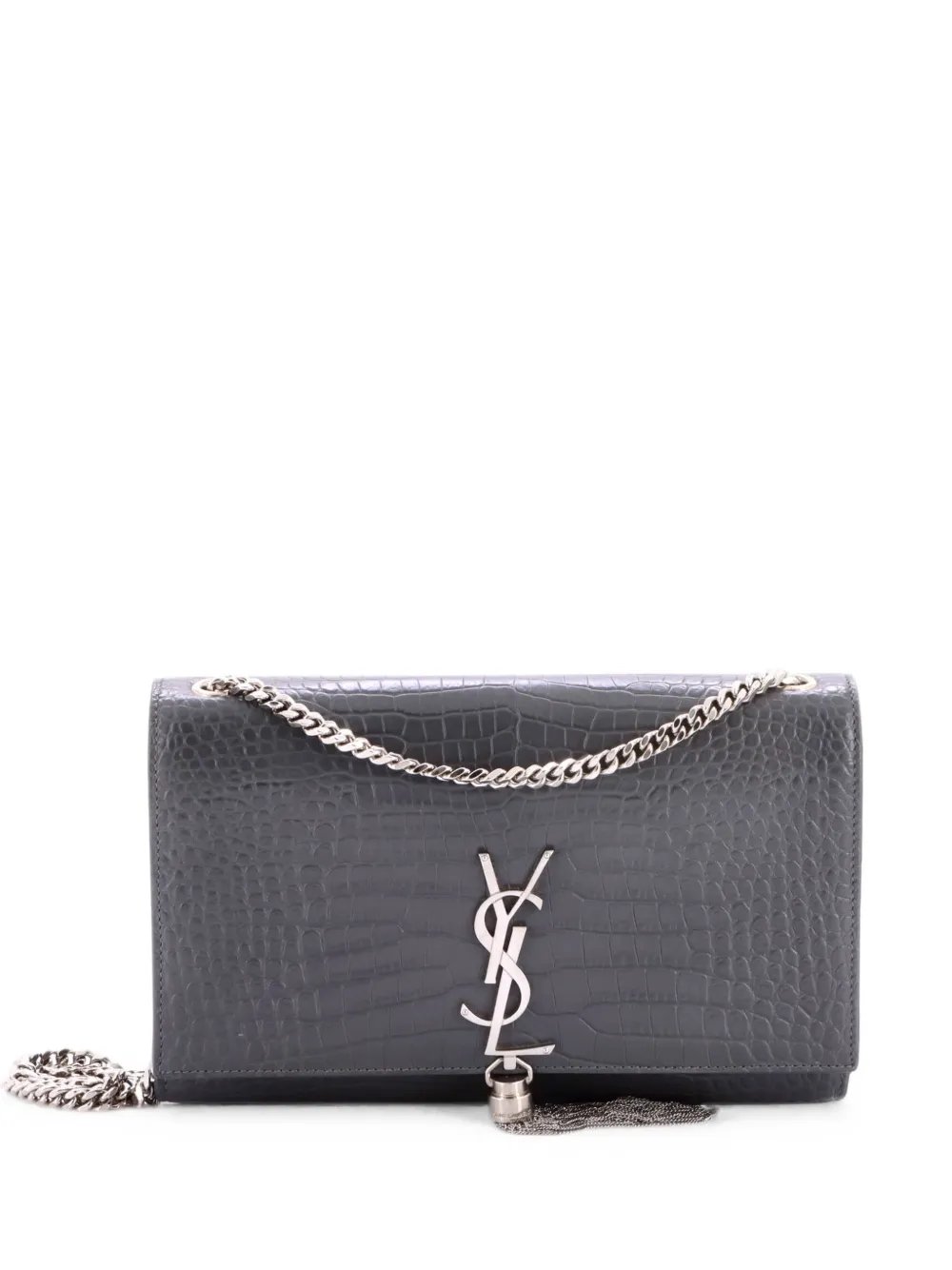 Classic Monogram Tassel Crocodile Embossed Leather Medium crossbody bag