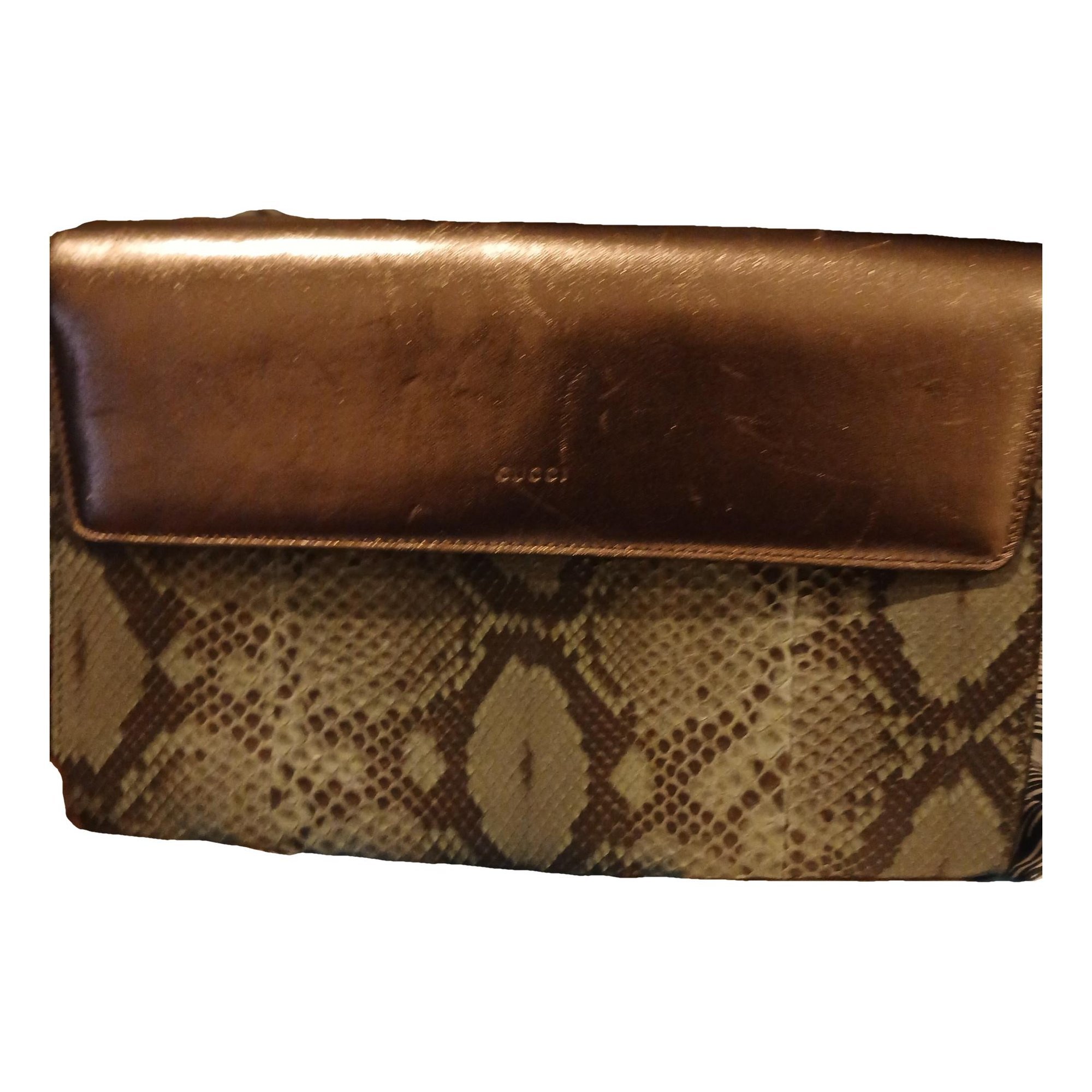 Leather clutch bag