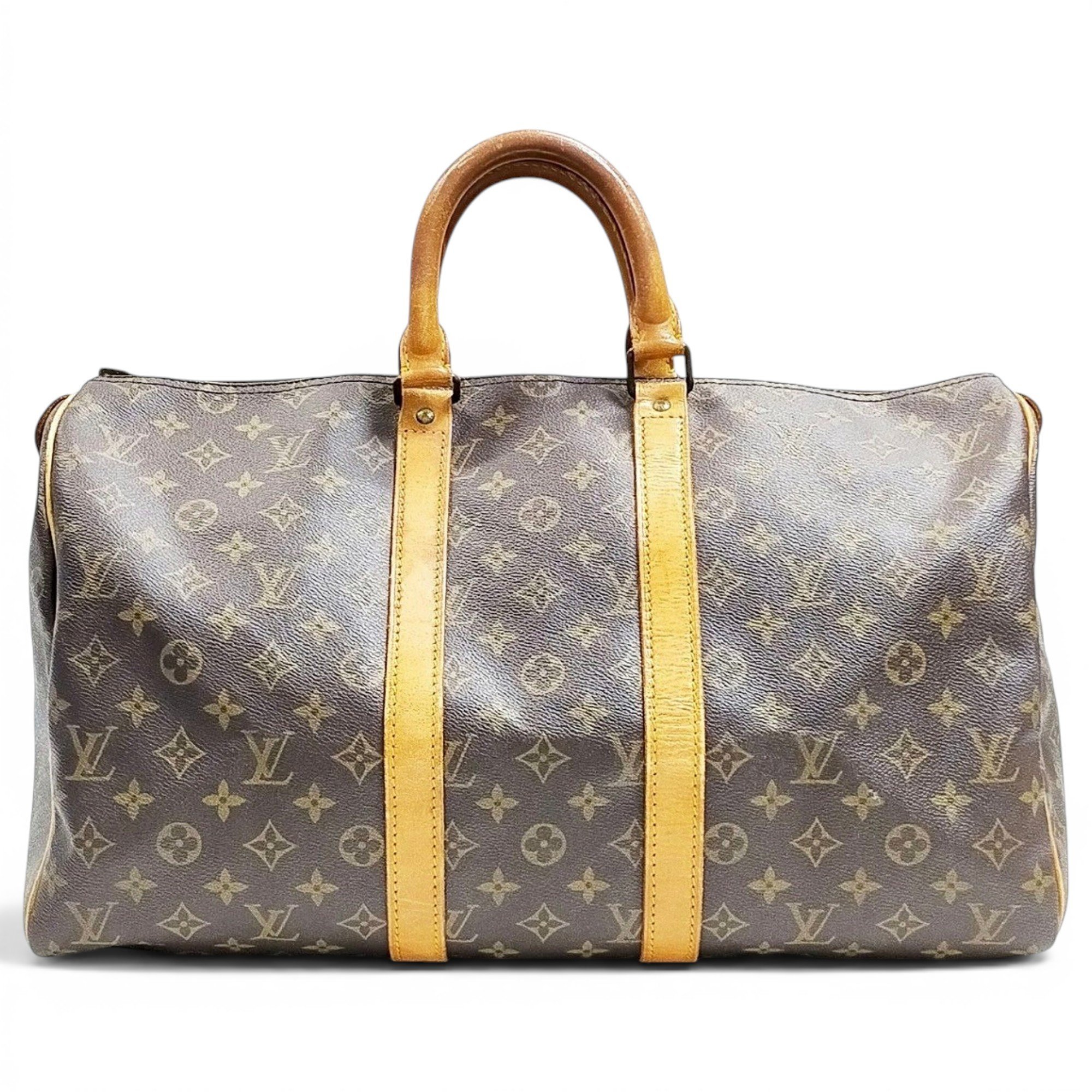 Keepall leather travel bag