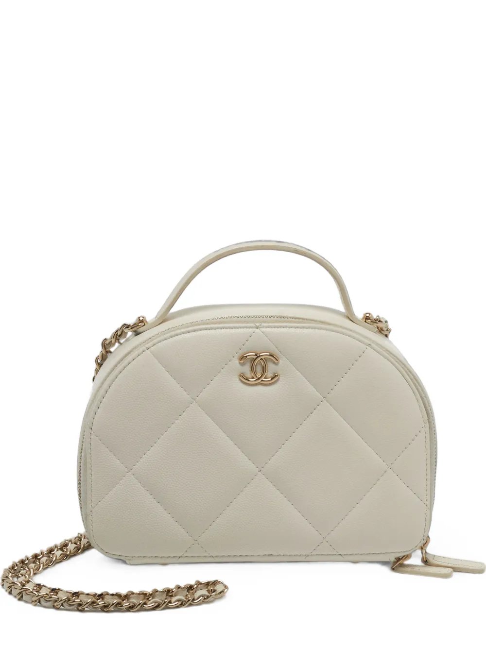 Chic Riviera quilted top-handle bag