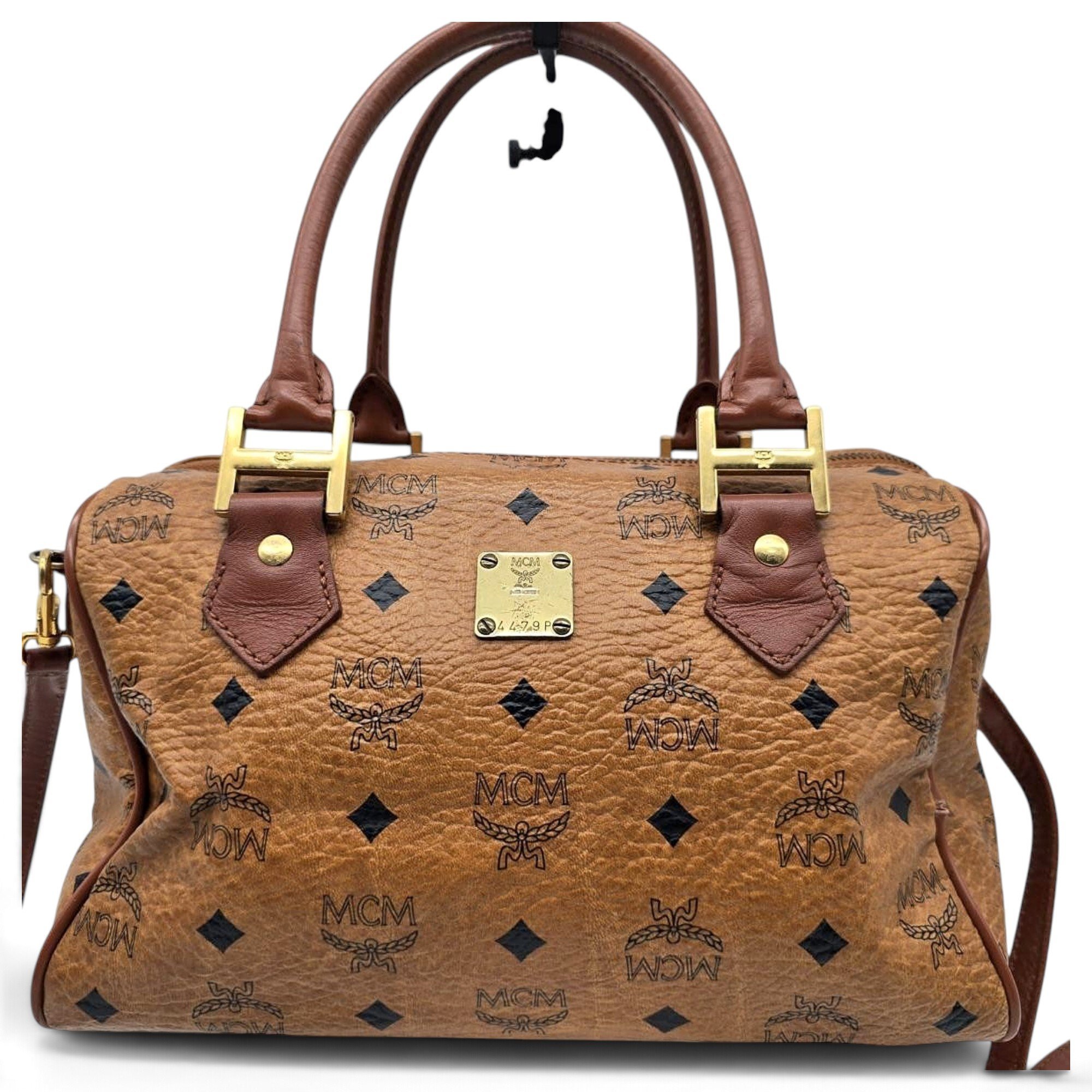 Boston leather bowling bag