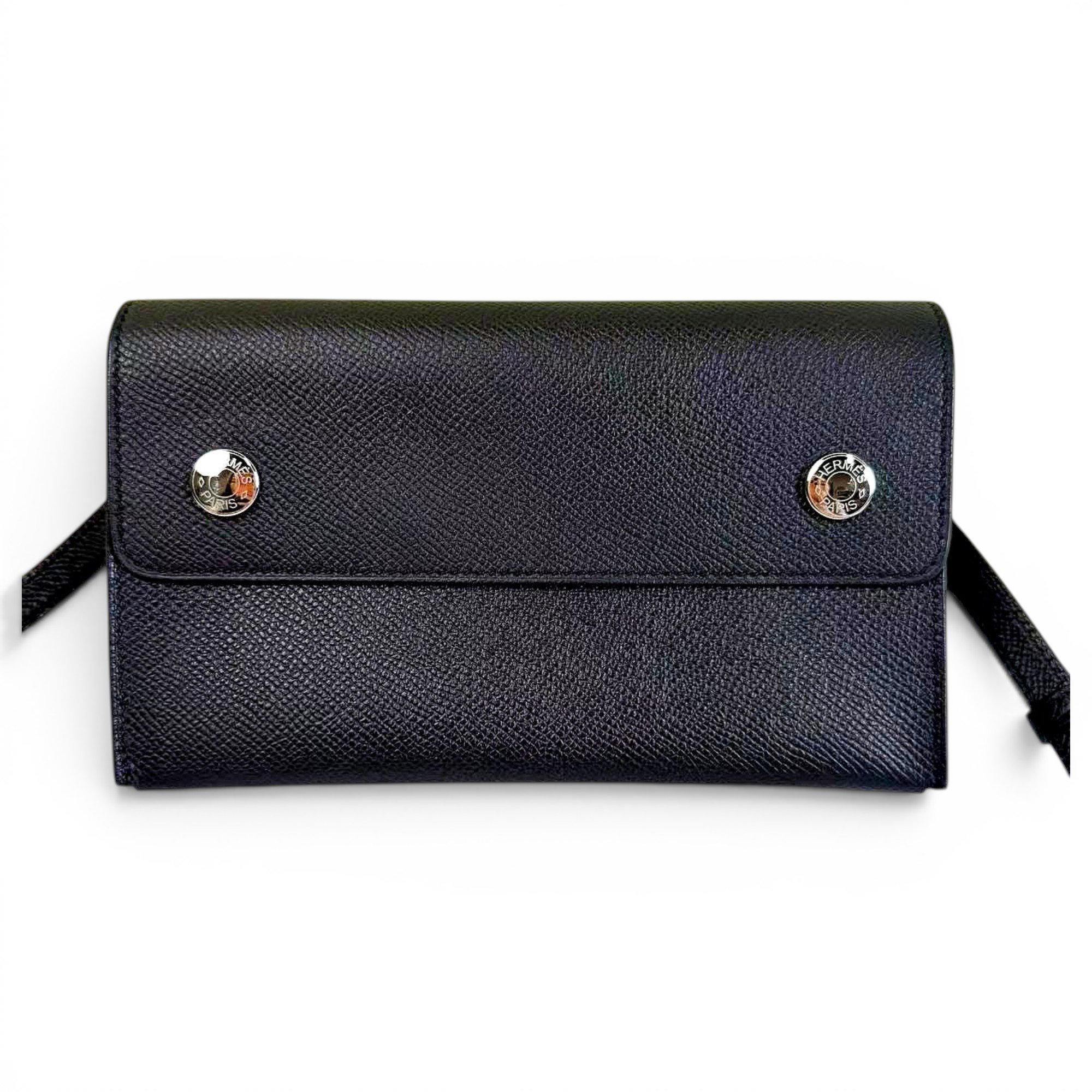 Hermesnap leather crossbody bag