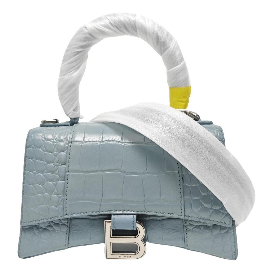 Hourglass leather handbag