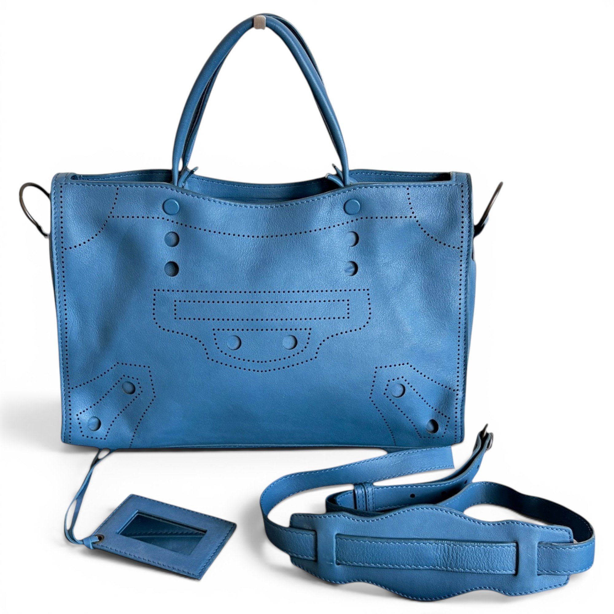 City leather handbag