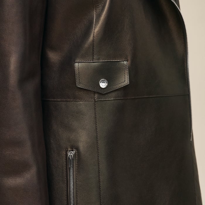 Noir Leather Biker Jacket