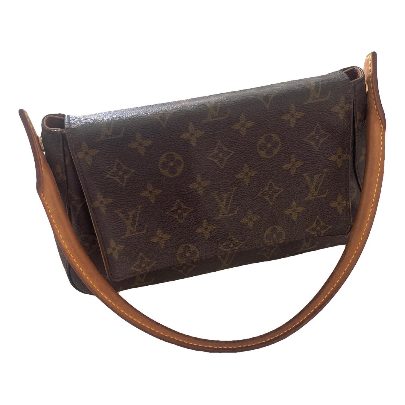 Looping leather handbag