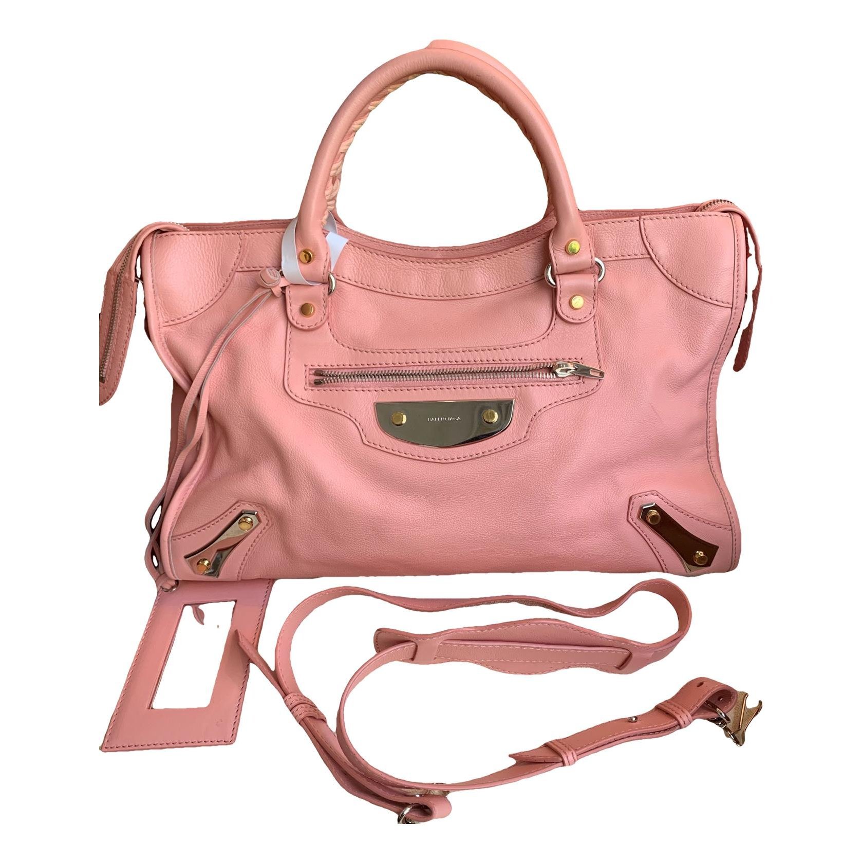 City leather handbag