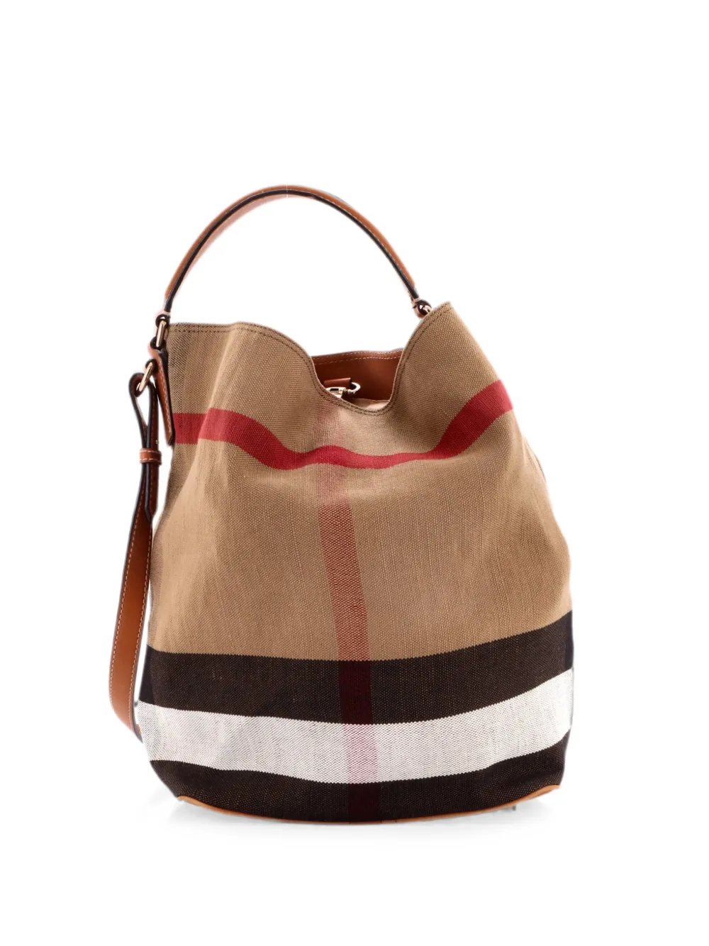Ashby Bag House Check Canvas Medium bucket bag