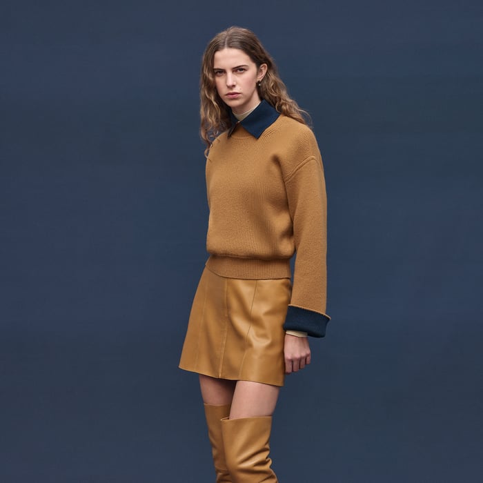 Marron Ocre Long-sleeve Sweater