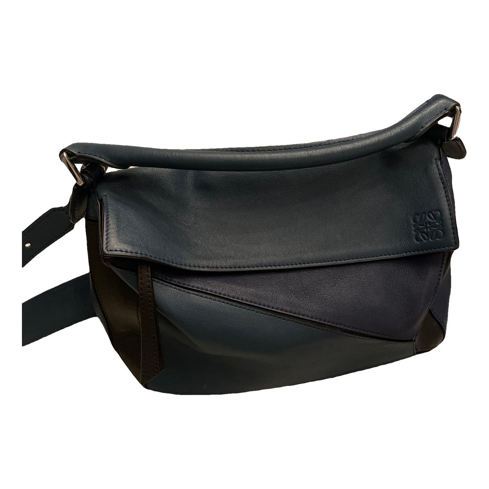 Puzzle leather handbag