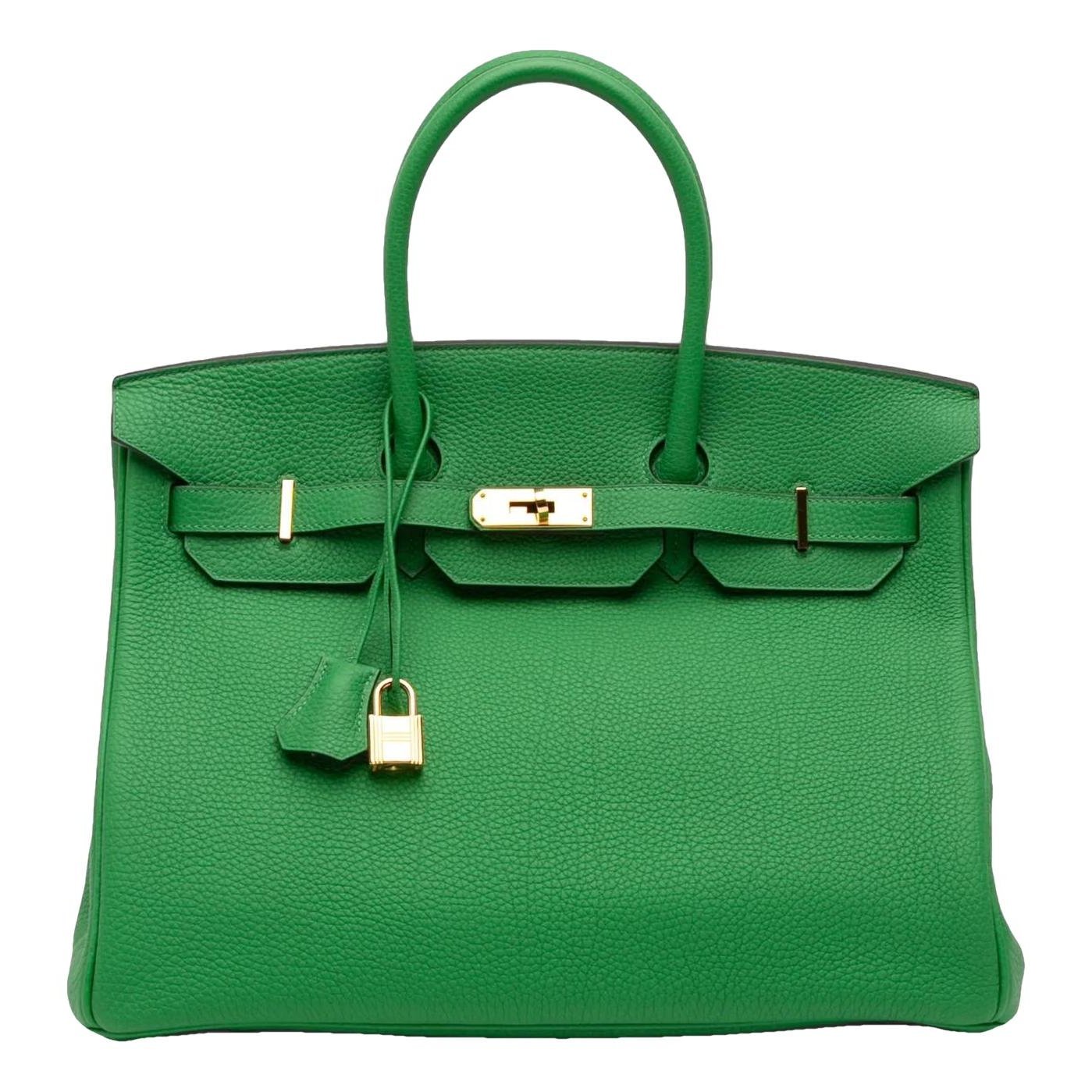 Hermes Birkin 35 Handbag Bambou Togo Leather 2014