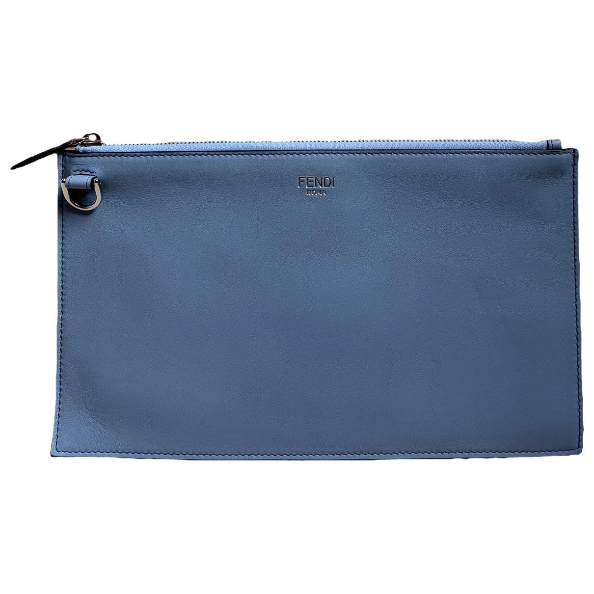 Leather clutch bag