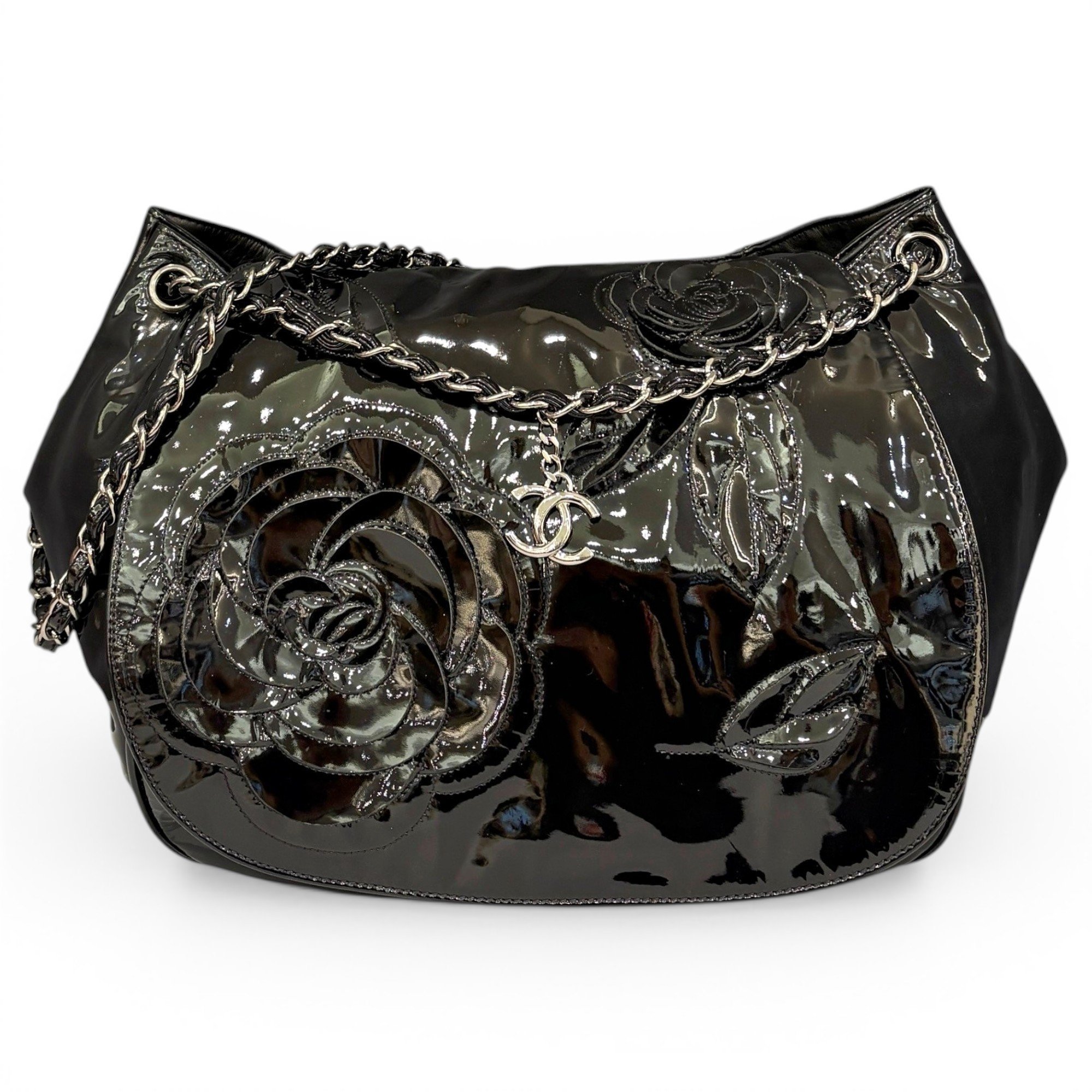 Patent leather handbag