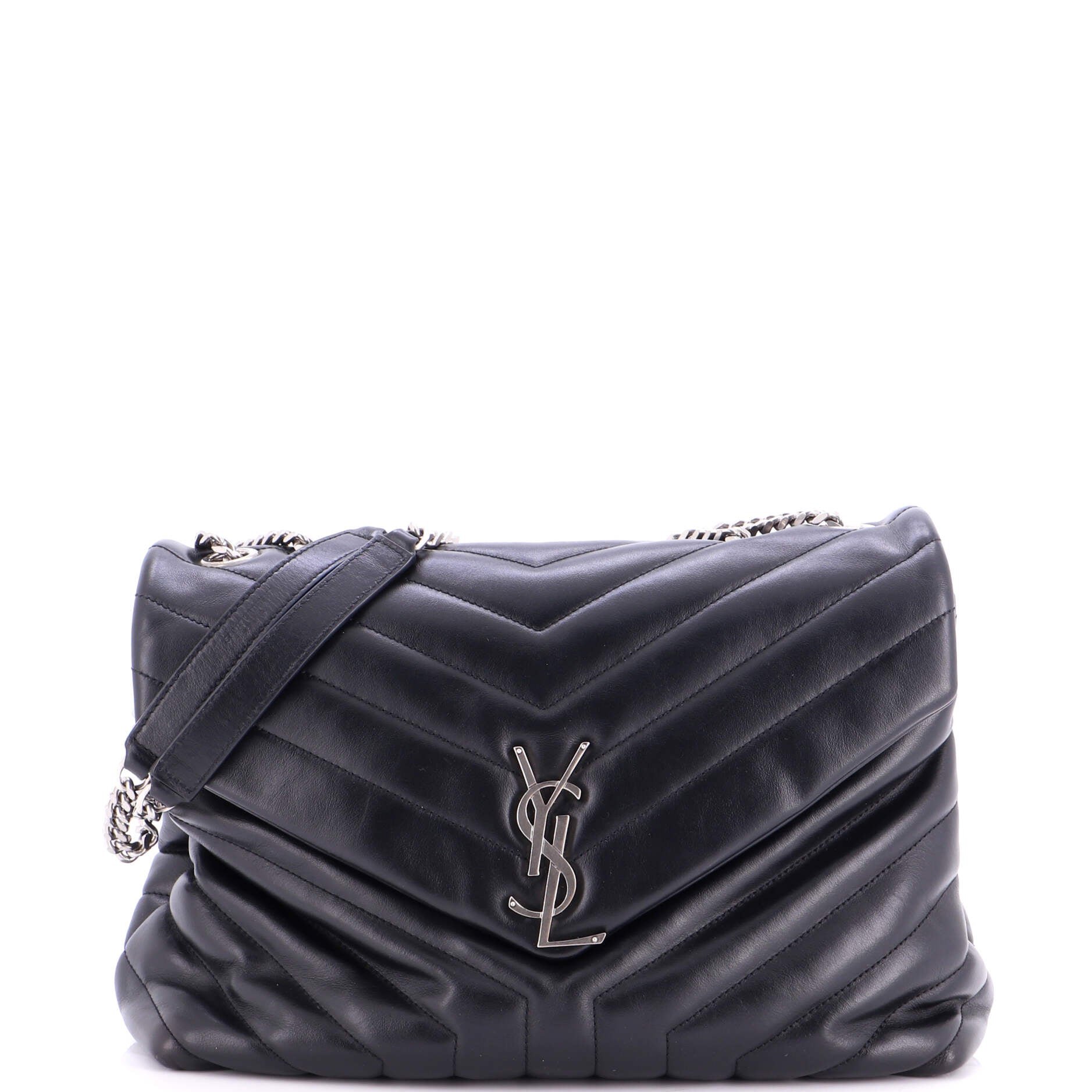 Loulou Shoulder Bag Matelasse Chevron Leather Medium