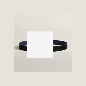 H au Carre belt buckle & Reversible leather strap 32 mm