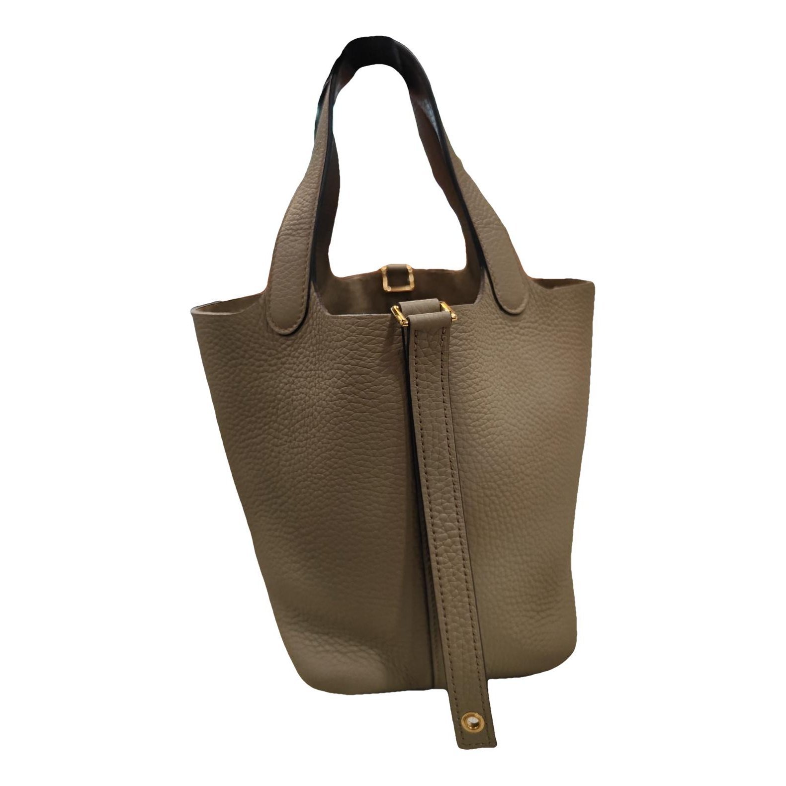 Picotin leather tote