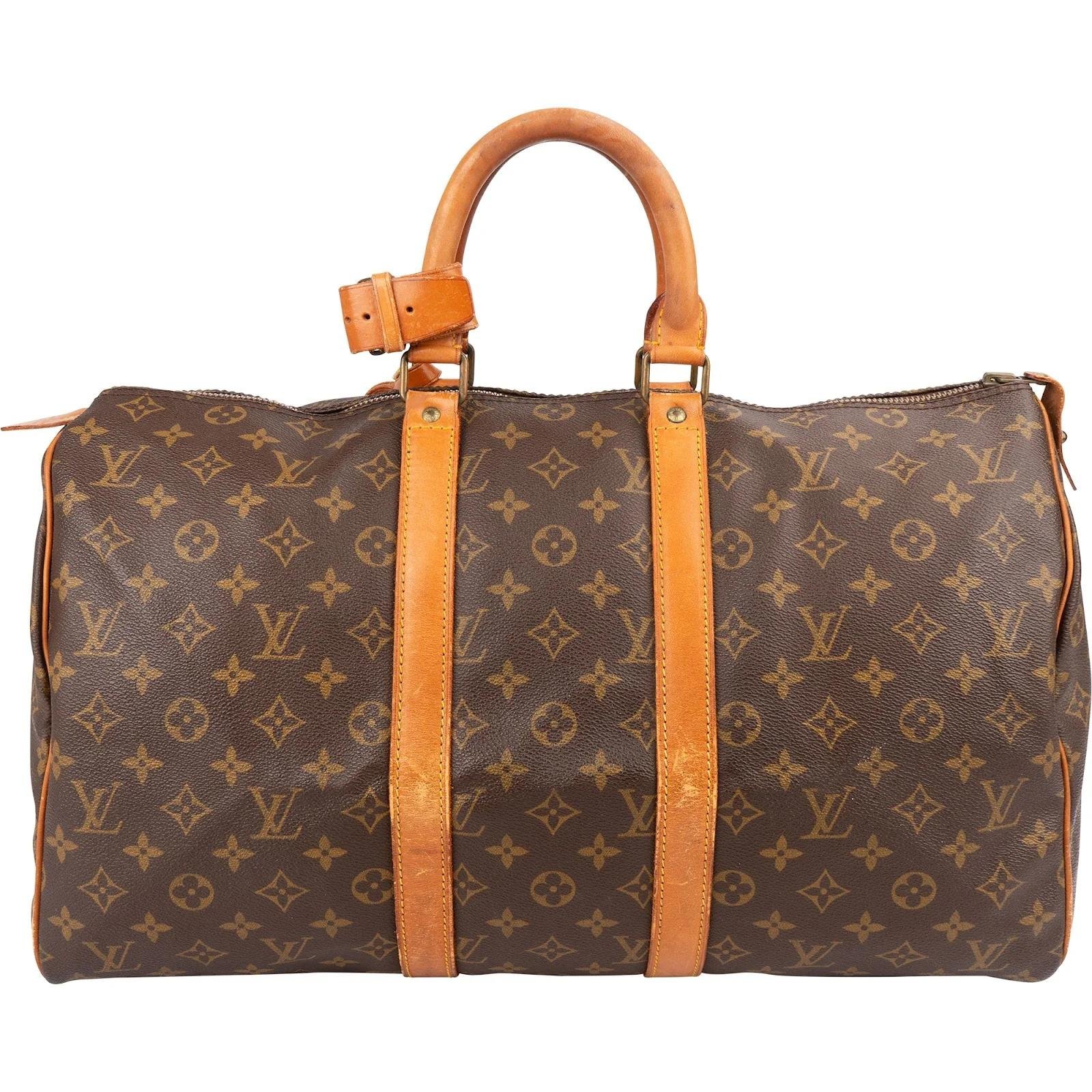 Keepall leather travel bag