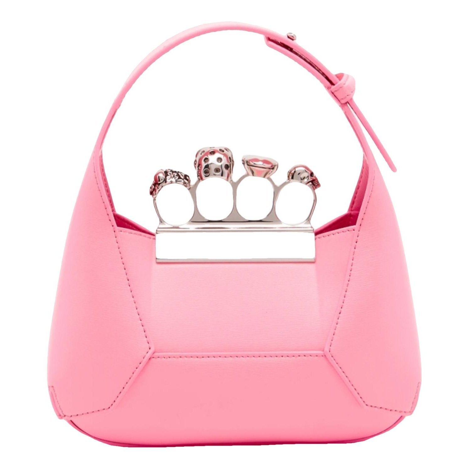Knuckle leather handbag