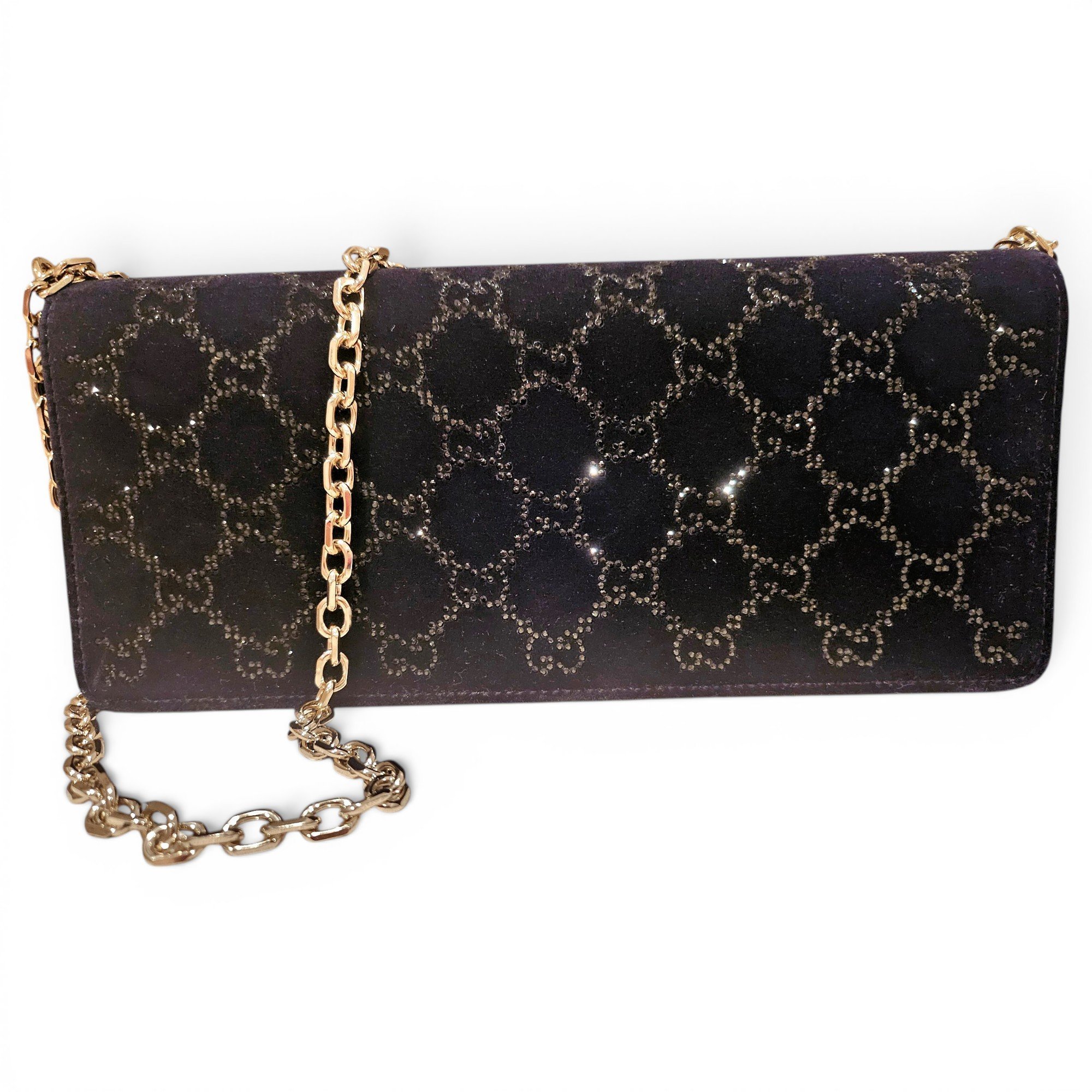 Velvet clutch bag