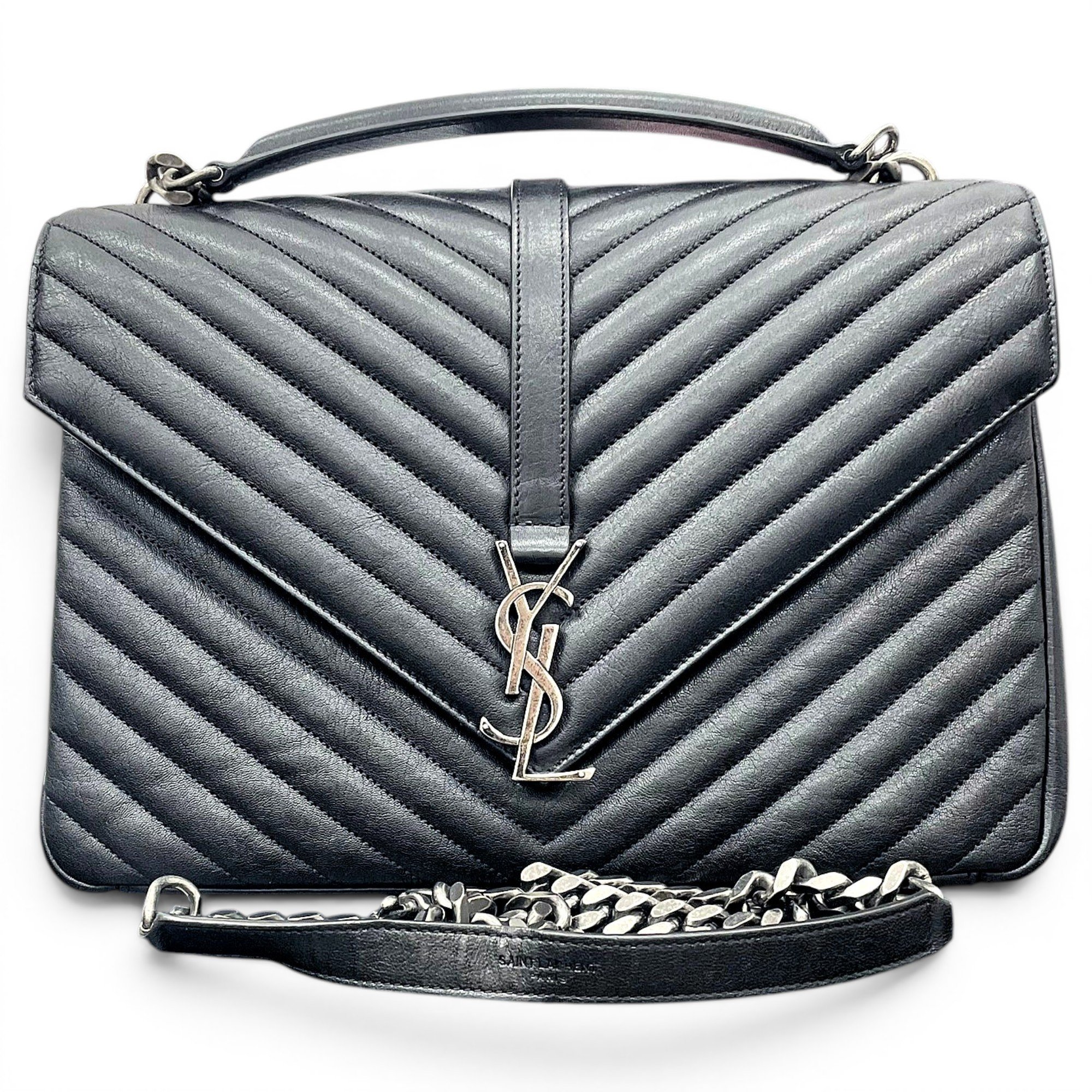 Collége monogramme leather handbag