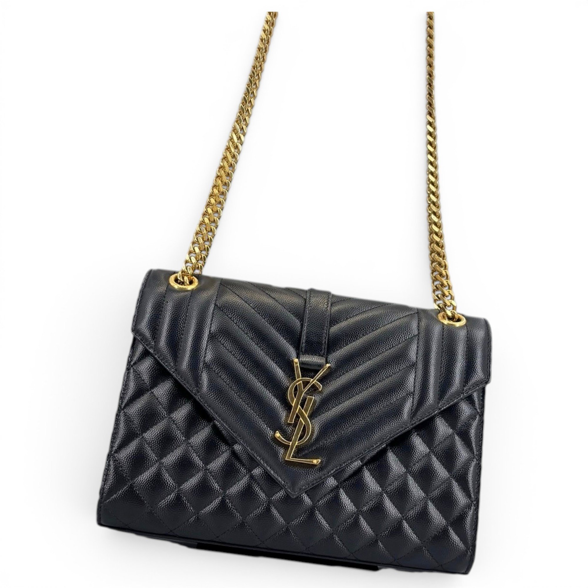 Envelope leather handbag