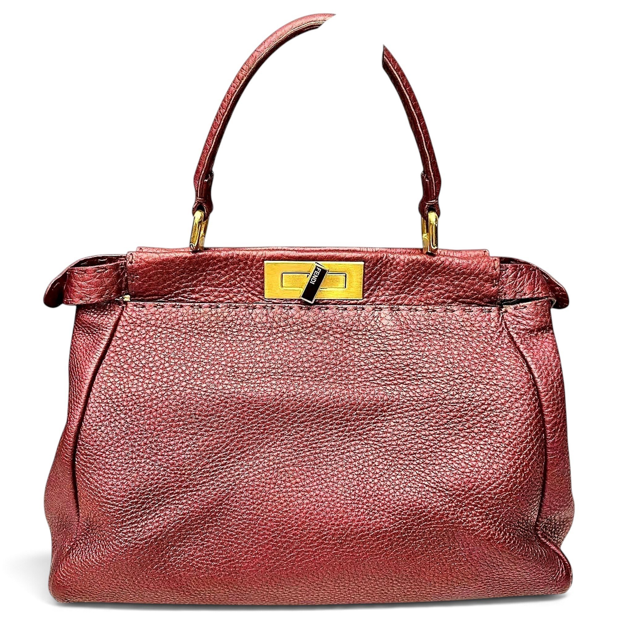Peekaboo leather handbag
