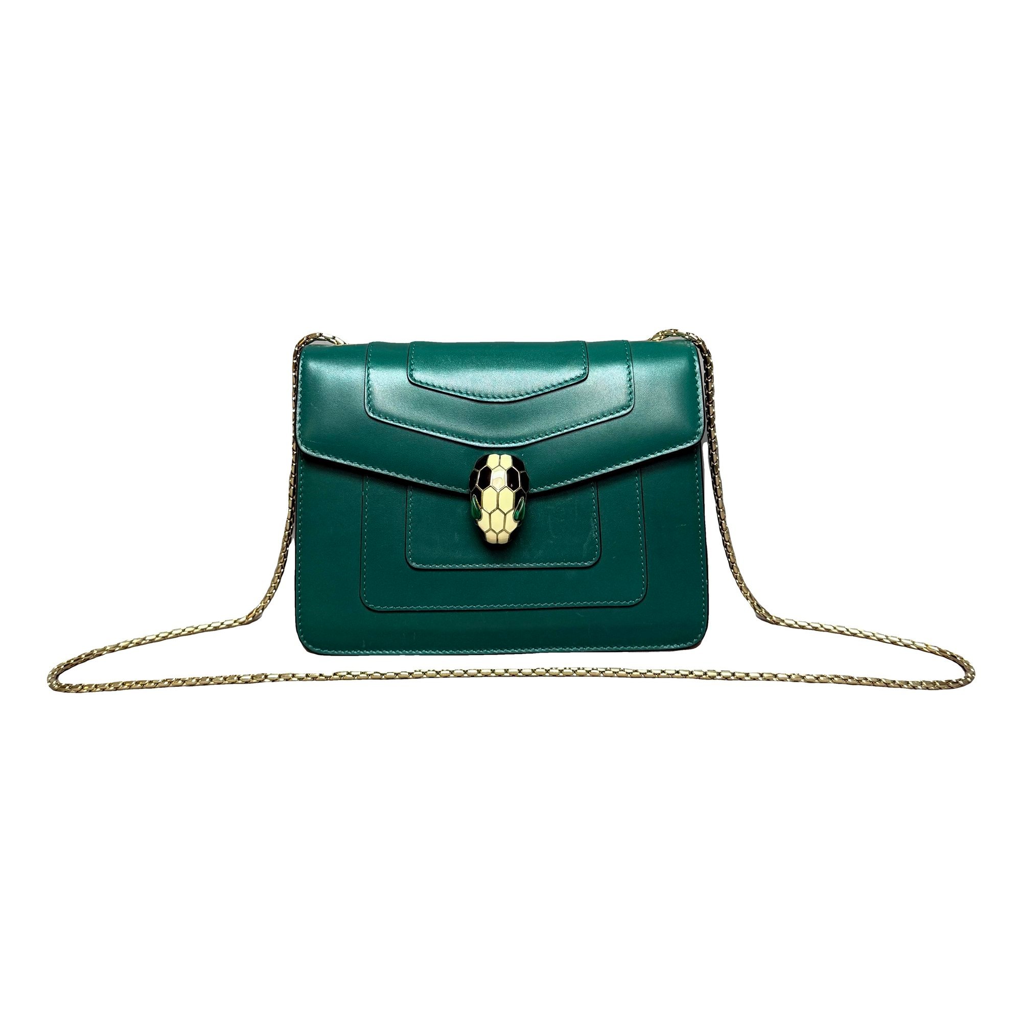 Serpenti leather handbag
