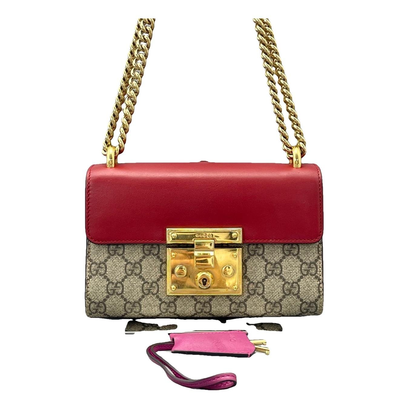 Padlock leather handbag