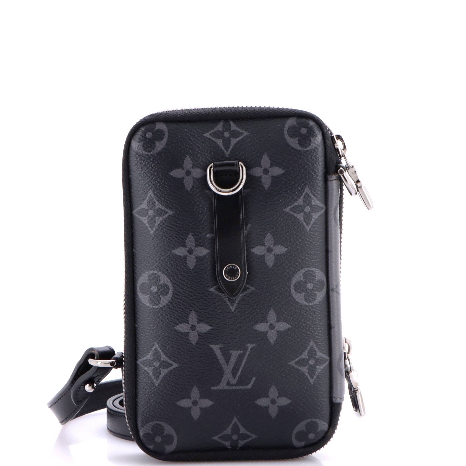 Double Phone Pouch Reverse Monogram Eclipse Canvas