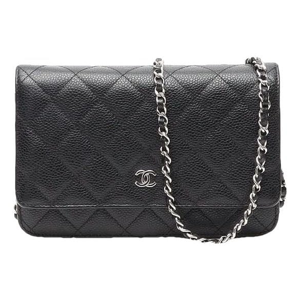 Wallet On Chain leather crossbody bag